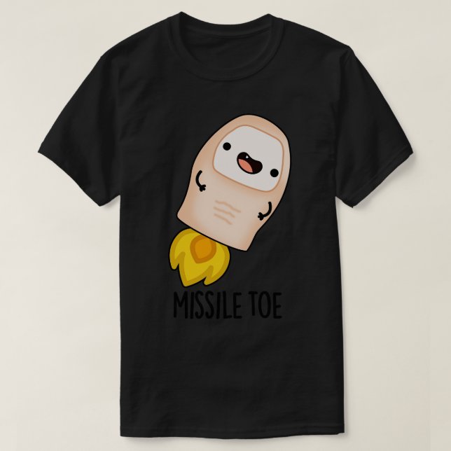 Missile Toe Cute Mistletoe Pun 1 T Shirt (Design framsida)