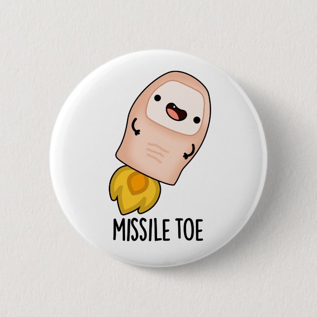 Missile Toe Cute Mistletoe Pun Knapp (Framsida)