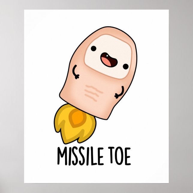 Missile Toe Cute Mistletoe Pun Poster (Framsidan)
