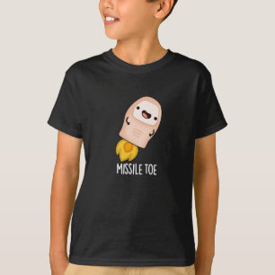 Missile Toe Funny Mistletoe Pun Mörk BG T Shirt
