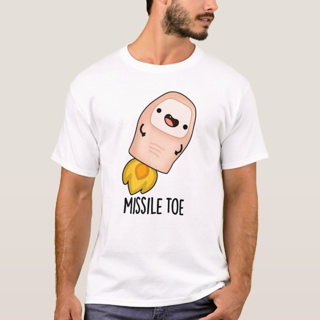 Missile Toe Funny Mistletoe Pun T Shirt (Framsida)