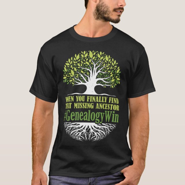Missing Ancestor Ancestry Historian Genealogy Gene T Shirt (Framsida)
