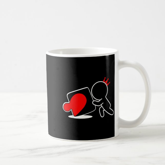 Missing Ece Heart Puzzle Couple Matching Valentine Kaffemugg (Höger)