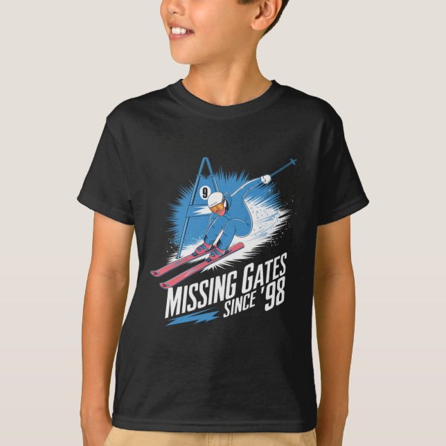 Missing Gates Since 98 Alpine Skiing  T Shirt (Framsida)