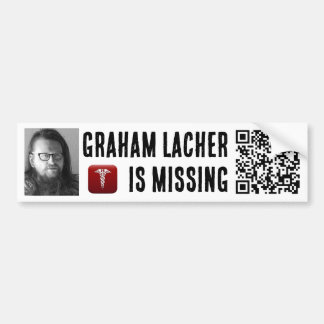 MISSING GRAHAM LACHER BUMPER STICKER BILDEKAL