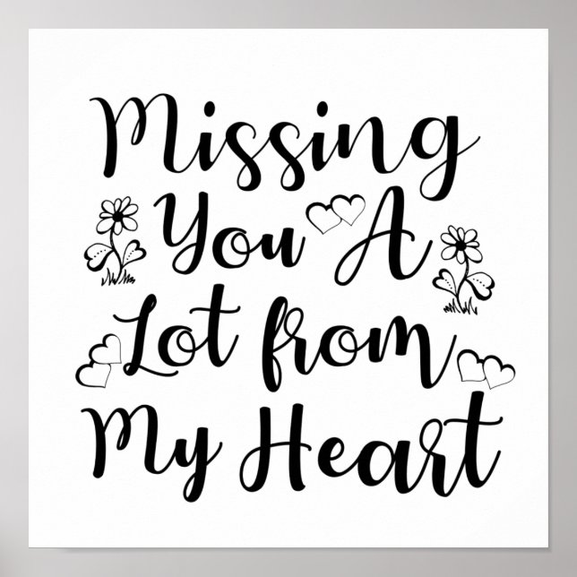 Missing you a lot from my heart poster (Framsidan)