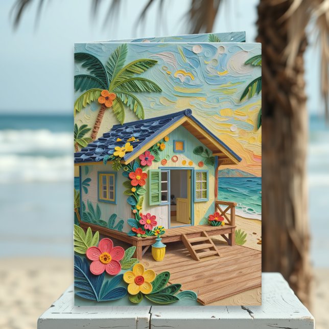 Missing You | Long Distance Beach Themed Kort (Skapare uppladdad)