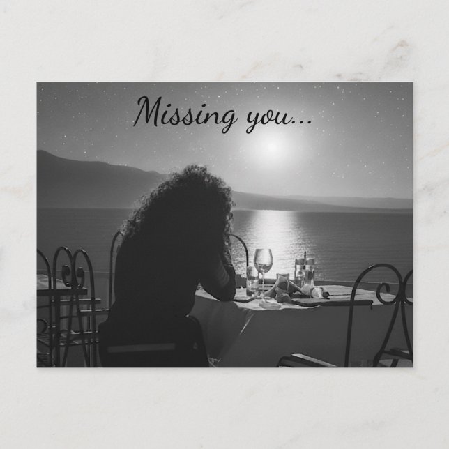 Missing you Postcard Vykort (Framsida)