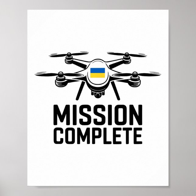 Mission Complete Ukraine Funny Quote  Poster (Framsidan)