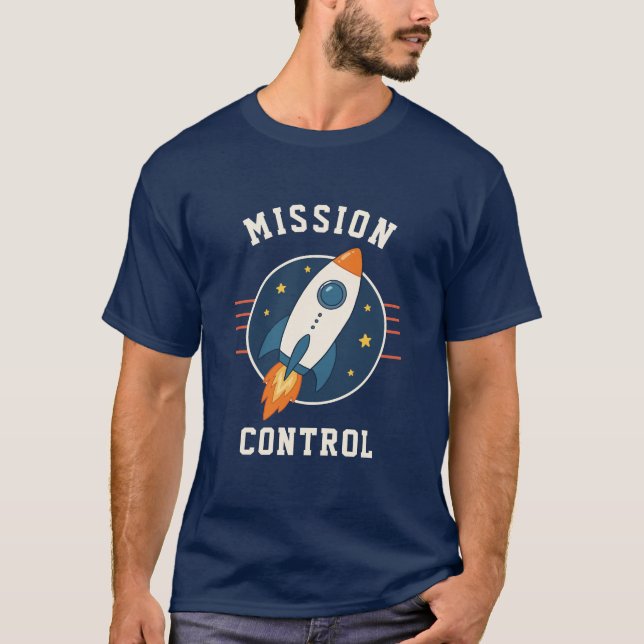 Mission Control Raket Rymdäventyr T Shirt (Framsida)