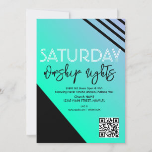 Mission Flyers för kyrkans gudstjänst Nights Ungdo Inbjudningar