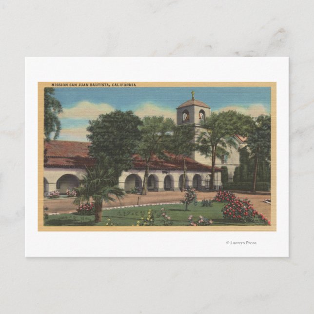 Mission San Juan Bautista, Kalifornien Vykort (Framsida)