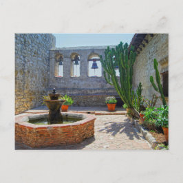 Mission San Juan Capistrano innergård Vykort