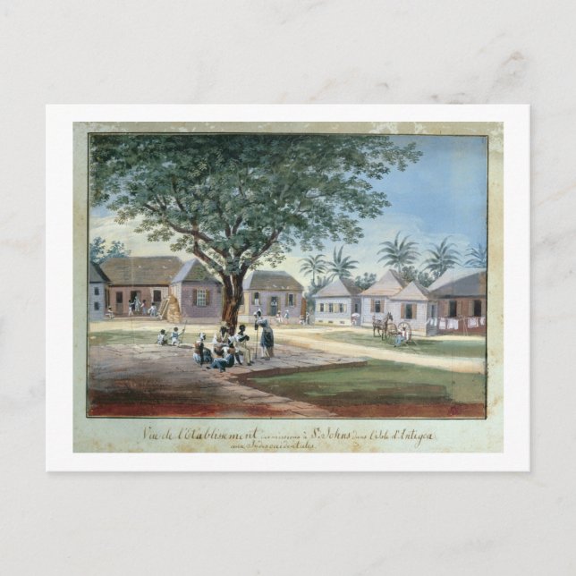 Missionär Byggnad, St Johns, Antigua (w/c och c) Vykort (Framsida)
