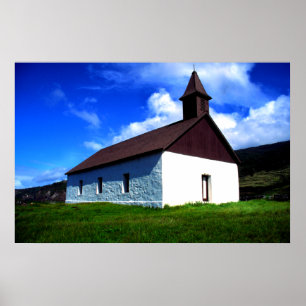 Missionärkyrka, Maui, Hawaii Poster