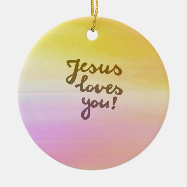 MissionJesus kärlekar dig Julgransprydnad Keramik (Framsidan)