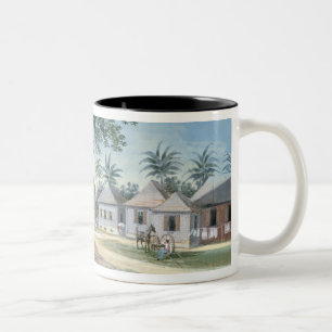 Missions- byggnader, St Johns, Antigua (w/c och Två-Tonad Mugg
