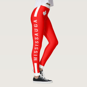 MISSISSAUGA Instruktör Canadian Maple on Red (cus) Leggings