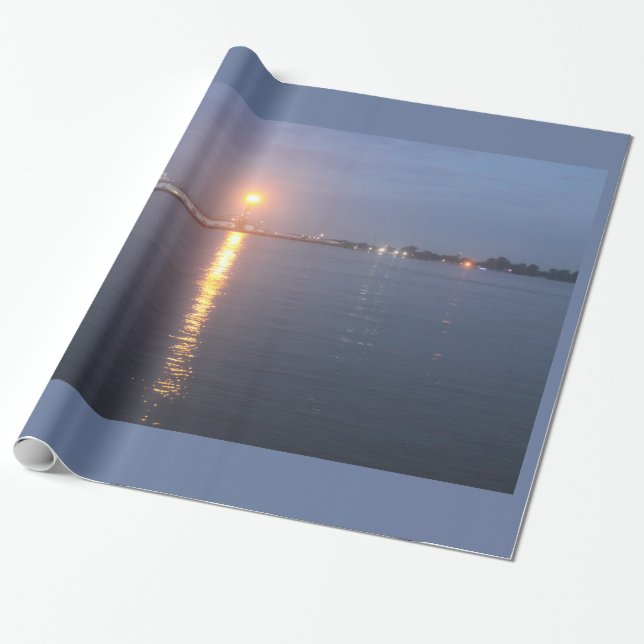 Mississipi River Soluppgång Inpackningspapper Presentpapper (Utrullad)