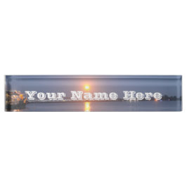 Mississipi River Sunrise Namn Plate