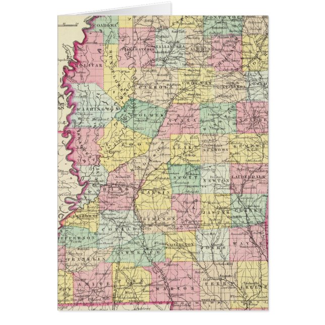 Mississippi 10 hälsningskort (Framsidan)