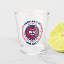 Mississippi 20:e stjärnan Patriotic Shot glass
