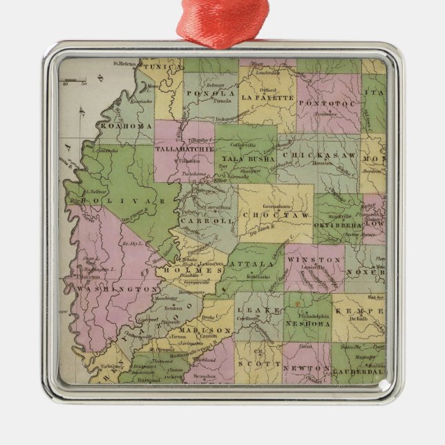 Mississippi 2 julgransprydnad metall (Framsidan)