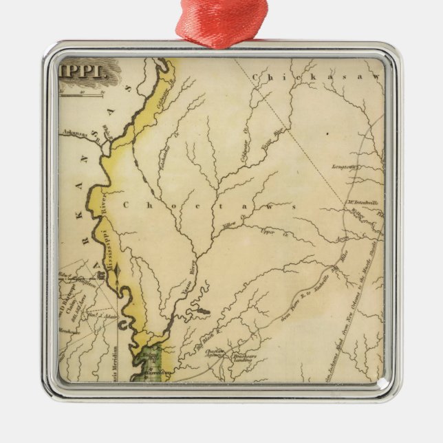 Mississippi 5 julgransprydnad metall (Framsidan)