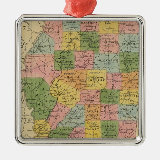 Mississippi 6 julgransprydnad metall (Framsidan)