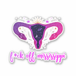 Mississippi Abortion Ban Celestial Uterus Protest Klistermärken
