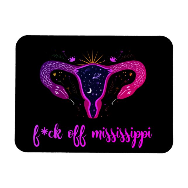 Mississippi Abortion Ban Celestial Uterus Protest Magnet (Horisontell)