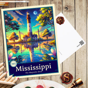 Mississippi   Anime Stil Cel Shaded-vykort Vykort