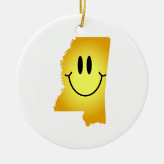 Mississippi ansikte julgransprydnad keramik