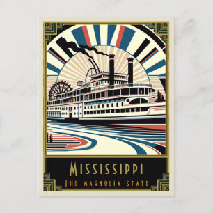 Mississippi Art Deco Vykort