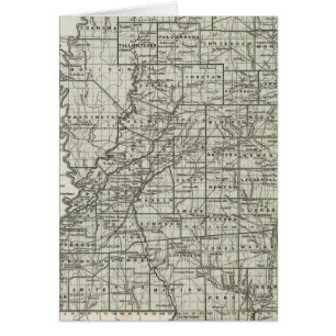 Mississippi Atlas Karta Hälsningskort