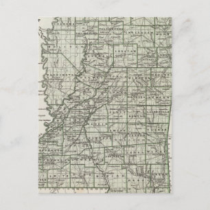 Mississippi Atlas Karta Vykort