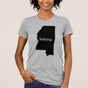 Mississippi Belong-staten Karta T Shirt