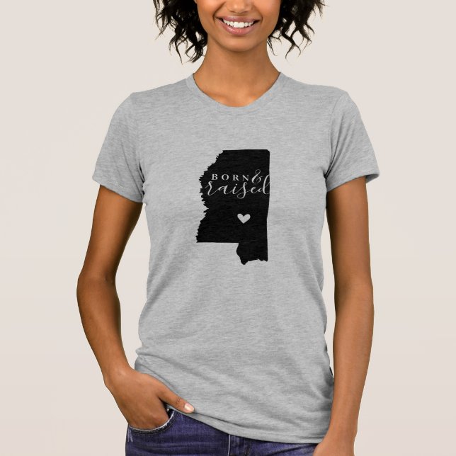 Mississippi Born och Raising State Tee (Framsida)