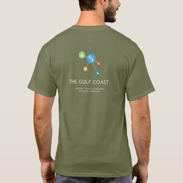 Mississippi Bukt Kusten! T-Shirt (Baksida)