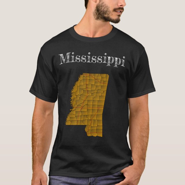 Mississippi Countyn & Interstate T Shirt (Framsida)