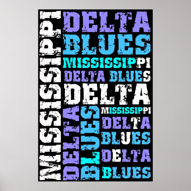 MISSISSIPPI DELTA BLUES POSTER (Framsidan)