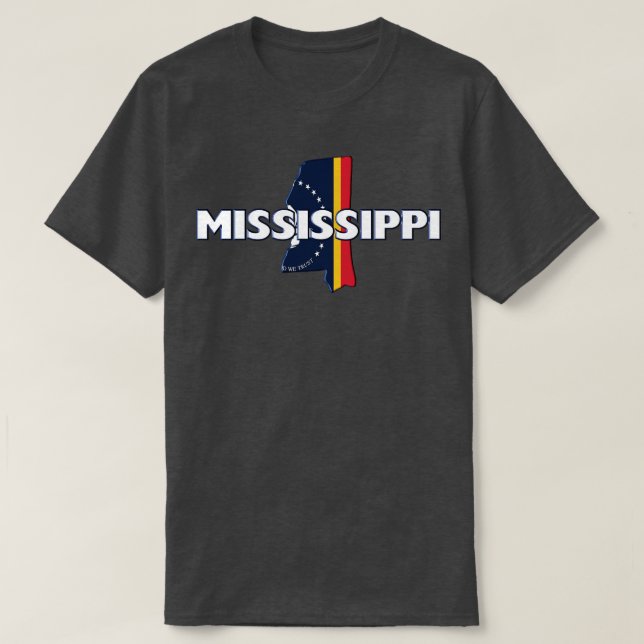 Mississippi Färgad State T Shirt (Design framsida)