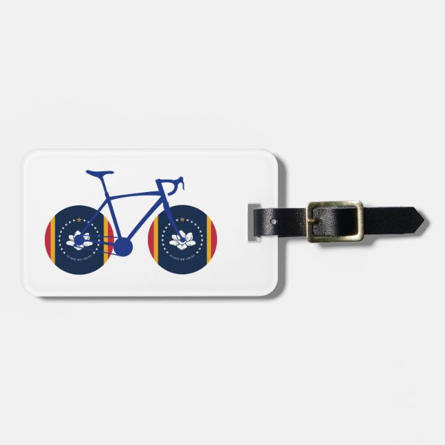 Mississippi Flag Cycling Bagagebricka (Horisontell Framsida)