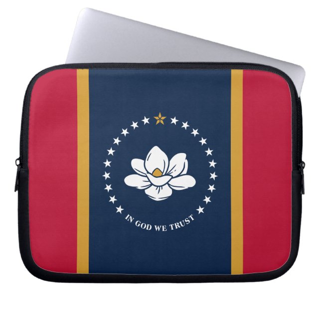 Mississippi Flag Laptop Sleeve (Framsidan)
