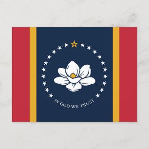 Mississippi Flagga 2020 Nya Inbjudan Vykort
