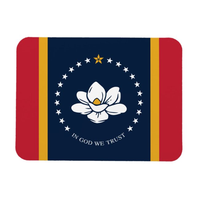 Mississippi Flagga 2020 Nya Magnet (Horisontell)