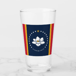 Mississippi Flagga - New Magnolia Flagga Glaskopp