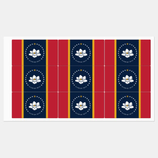 Mississippi Flagga - New Magnolia Flagga Klistermärke