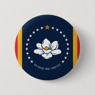 Mississippi Flagga - New Magnolia Flagga Knapp