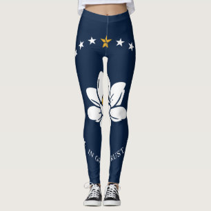 Mississippi Flagga - New Magnolia Flagga Leggings